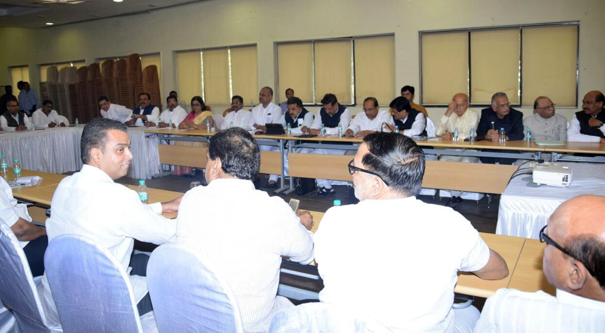 Congress Party Leader's Parliamentary Board Meeting at Tilak Bhavan Dadar.