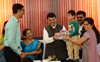 Chief Minister Devendra Fadnavis Celebrating Childrens Day at Surya Hospital at Santacruz.