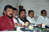 RPI PRESIDENT RAMDAS ATHAWALE ON PRESS CONFERENCE AT RPI PARTY OFFICE AZAD MAIDAN.