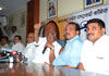 NCP CHIEF & UNION MINISTER SHARAD PAWAR PRESS CONFERENCE AT RASHTRAVADI BHAVAN.