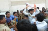 Mumbai Youth Congress Protest against BJP Minister Vinod Tawade at Azad Maidan.