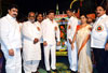 NCP LEADERS AT RASHTRAVADI BHAVAN.