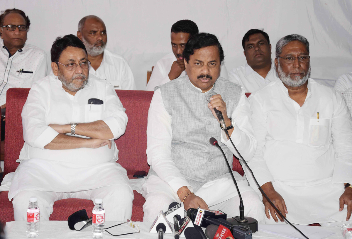 NCP State President Sunil Tatkare Press Conference at Vidhan Bhavan Nagpur.