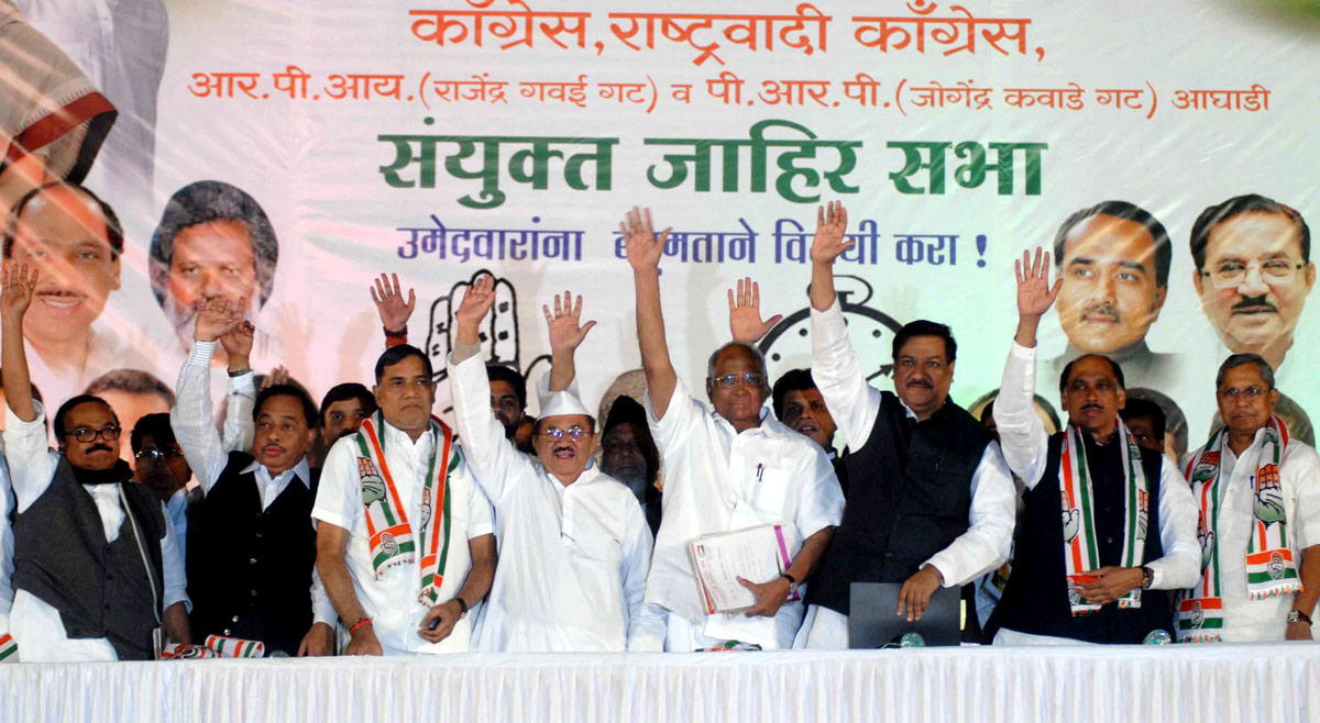 CONGRESS-NCP & PRP JOINT MEETING AT BANDRA.