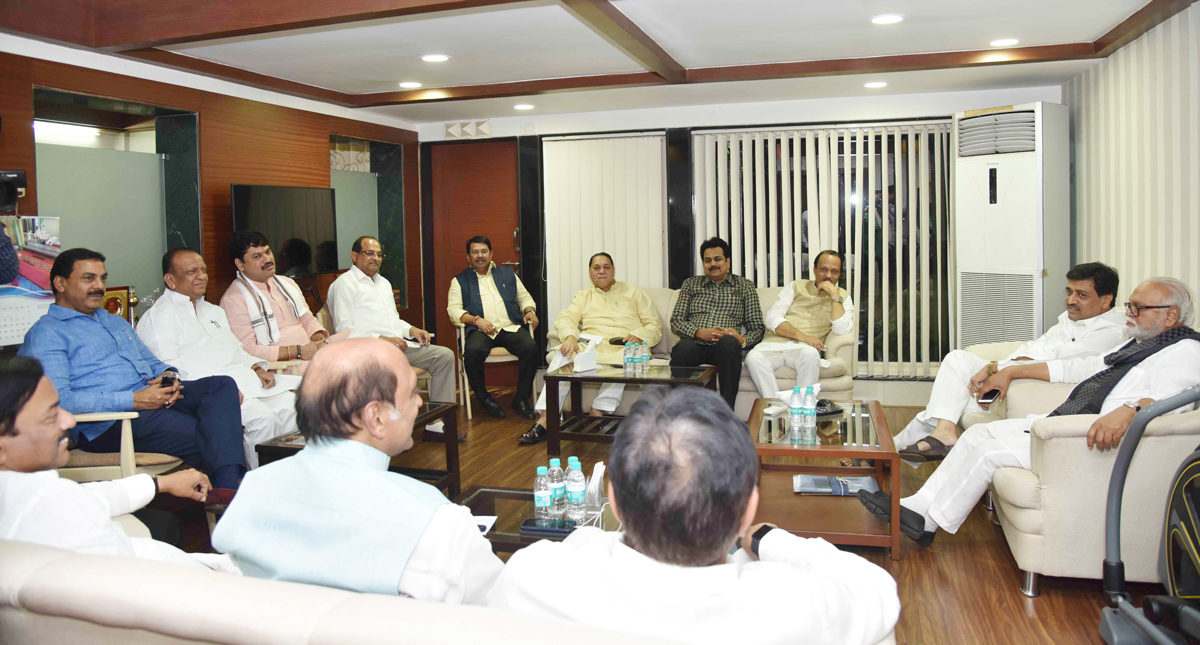Congress-NCP Leaders Meeting at A-4 Bunglow Opposite Mantralay.