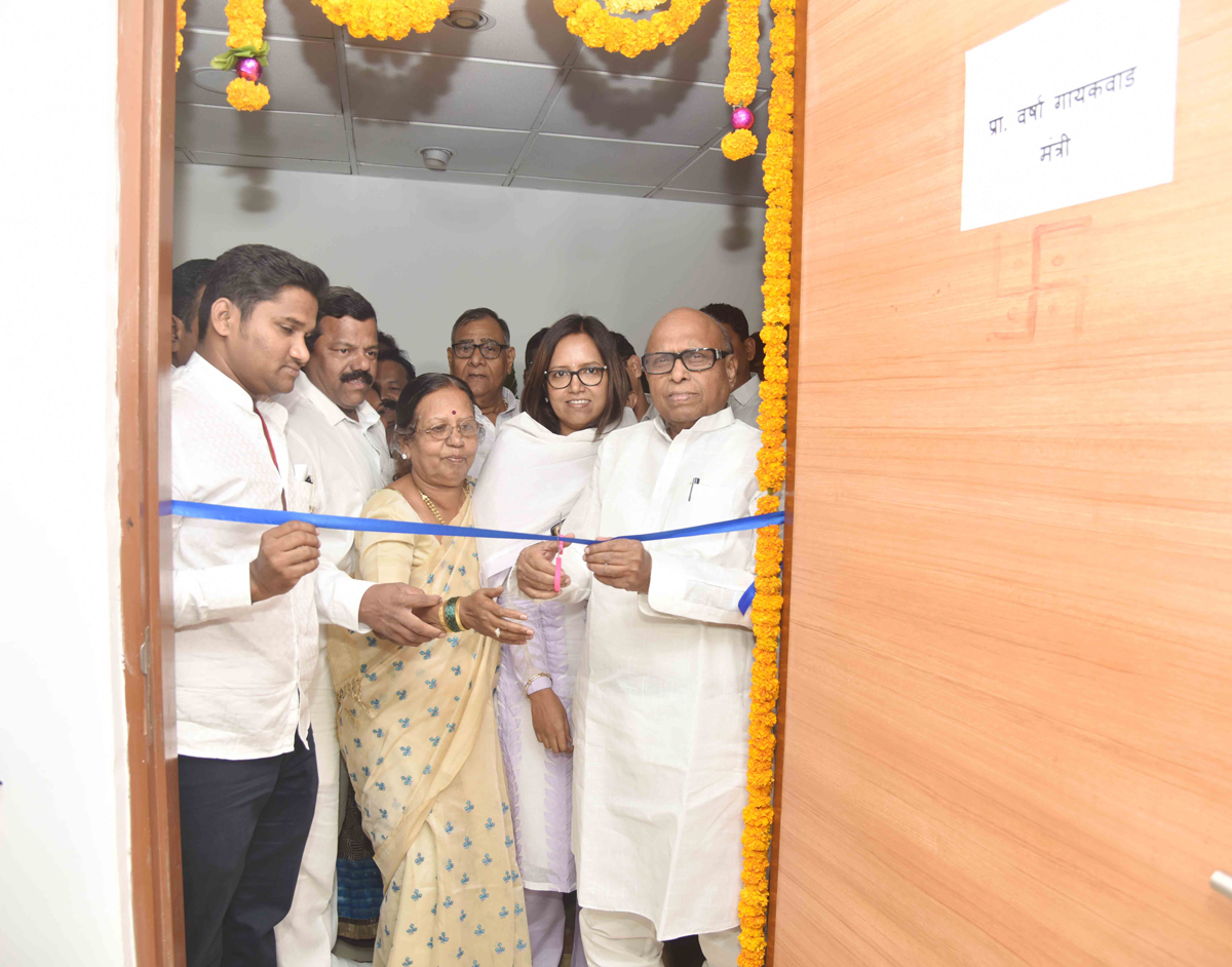 Cabinet Minister Varshatai Gaikwad Took Charge at Mantralaya on 3rd Floor Room No,303.