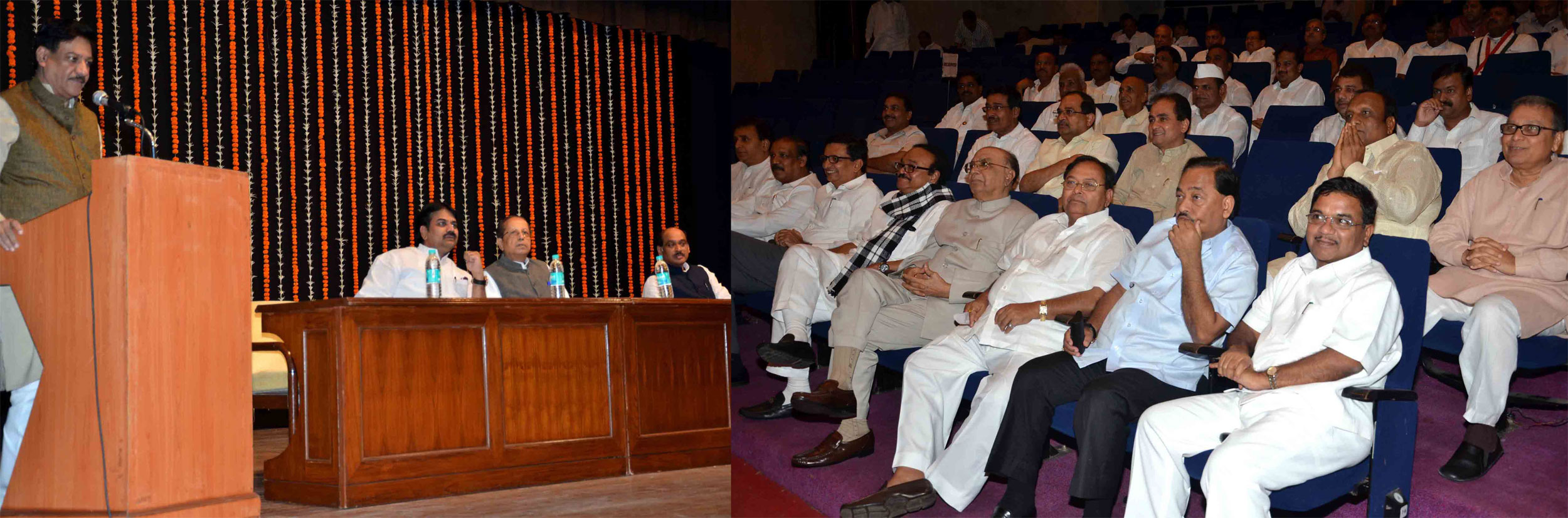 EX.MINISTER OF ASSAM & ELECTION OBSERVER MAHARASHTRA SHRI.VISHNU PRASAD,CHIEF MINISTER OF MAHARASHTRA PRITHVIRAJ CHAVAN AT Y B CHAVAN.