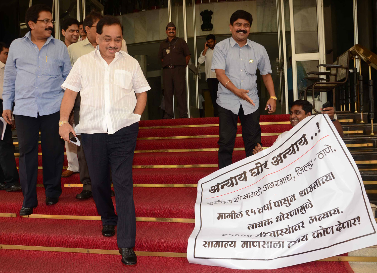 MINISTER NARAYAN RANE AT VIDHAN BHAVAN.