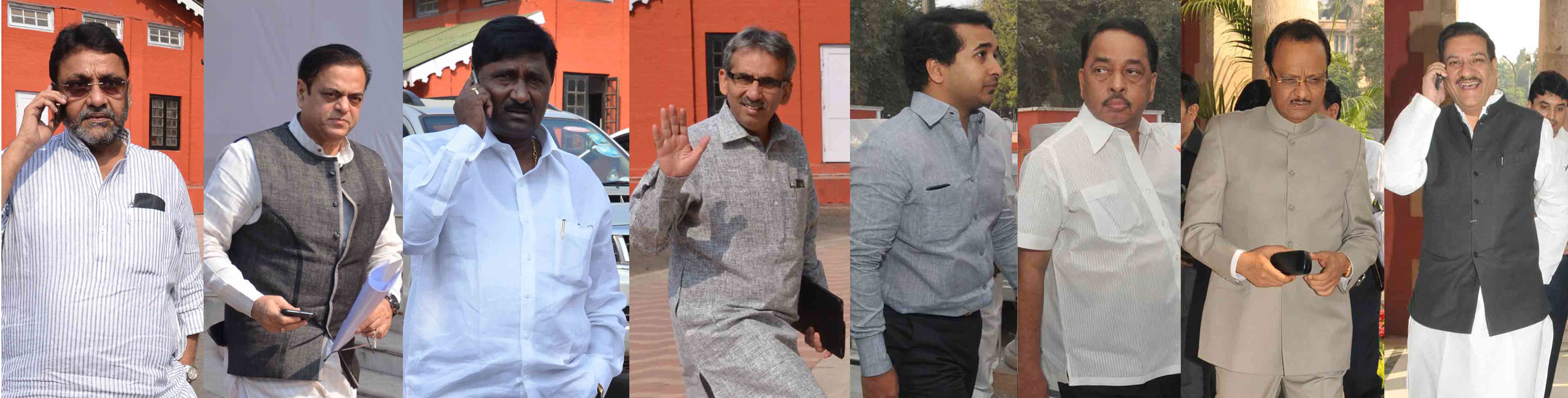 LEADERS AT NAGPUR VIDHAN BHAVAN ON 1ST DAY OF WINTER SESSION.