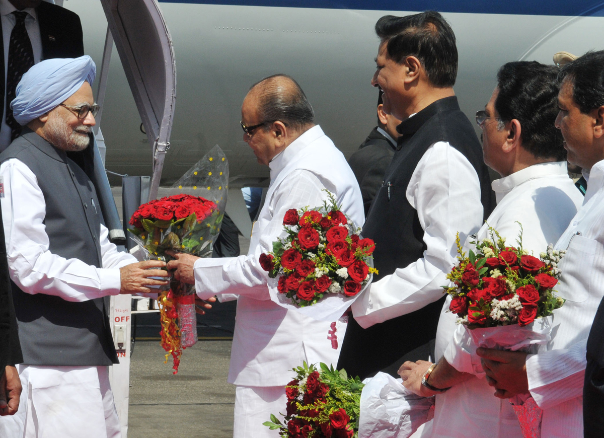 PRIME MINISTER OF INDIA DR.MANMOHAN SINGH IN MUMBAI.