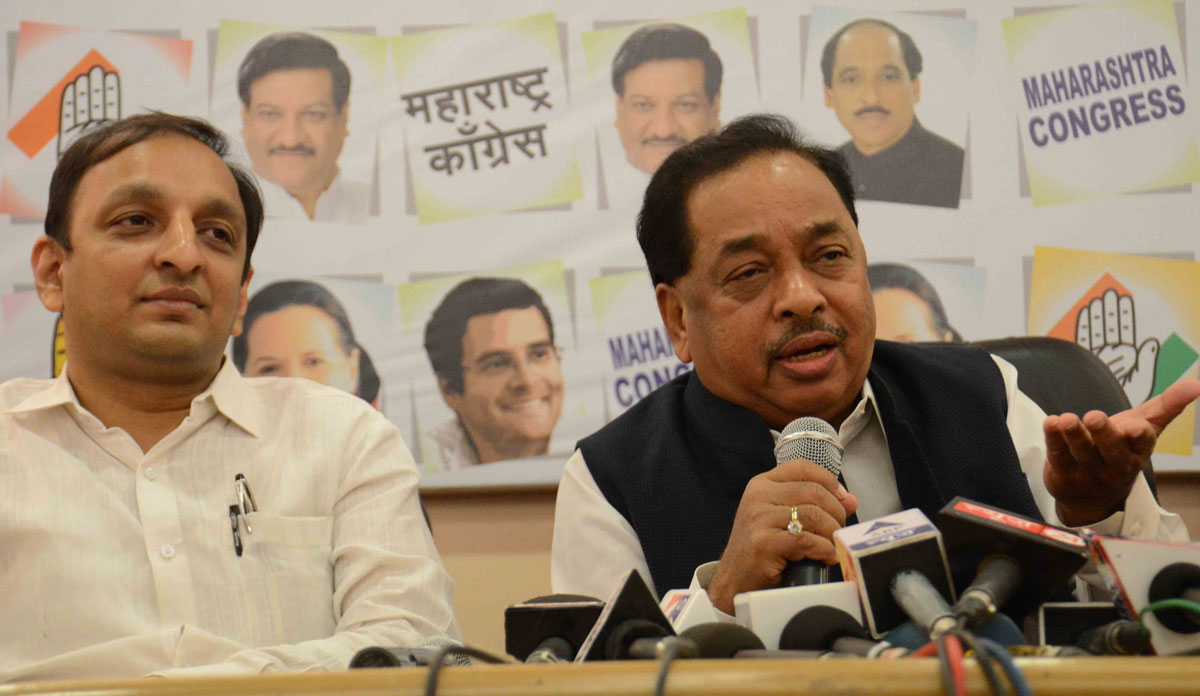 Minister Narayanrao Rane Press Conference at Gandhi Bhavan.