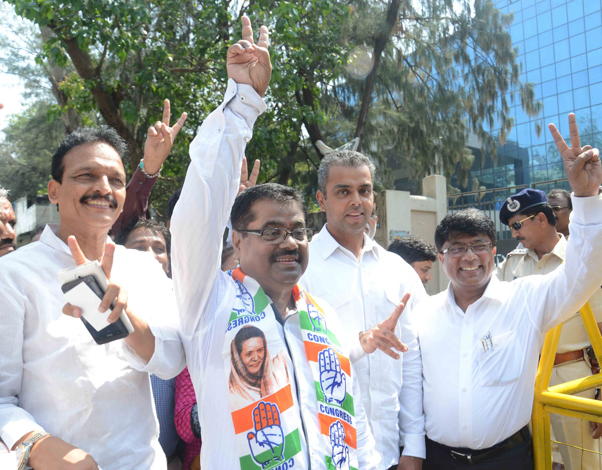 Worli Assembly Congress Party Candidate Datta Navghare Filed Nomination form.