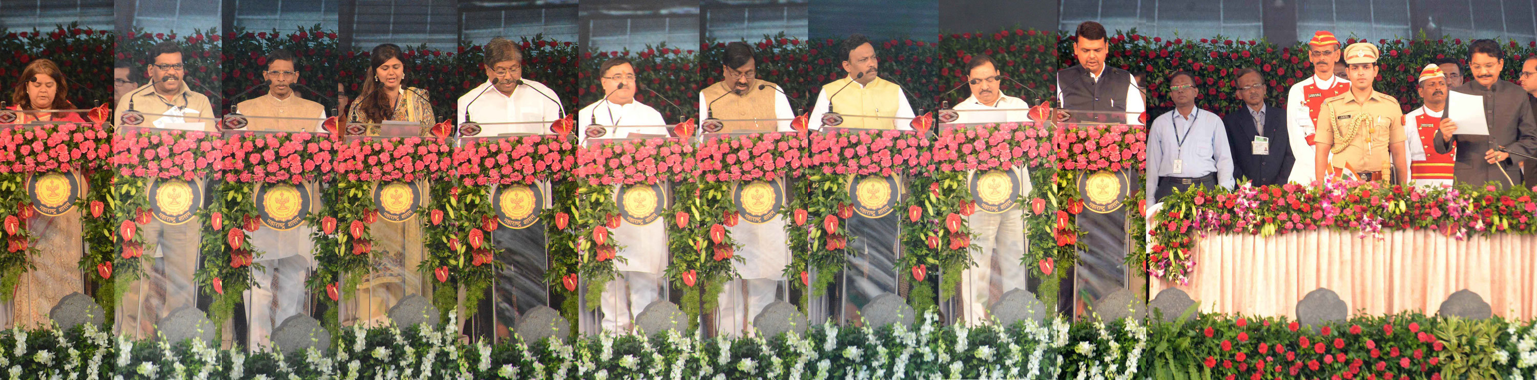Oath Taking Ceremony of Chief Minister and Minister's of Maharashtra at Wankhede Stadium Mumbai.