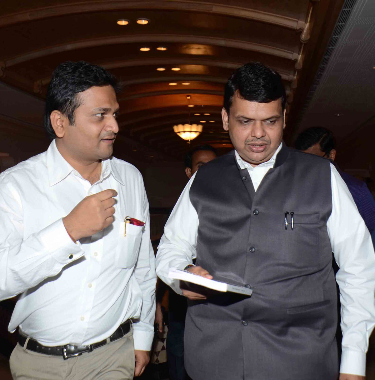BJP Yuva Leader Adv.Amit Munde meets Chief Minister Devendra Fadnavis at Sahayadri Guest House.