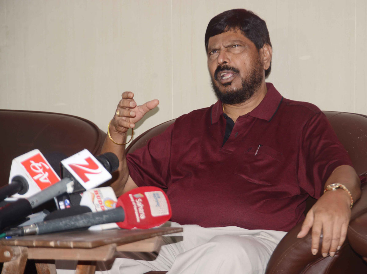 RPI Chief Ramdas Athawale Press Conference at Savidhan Bandra.