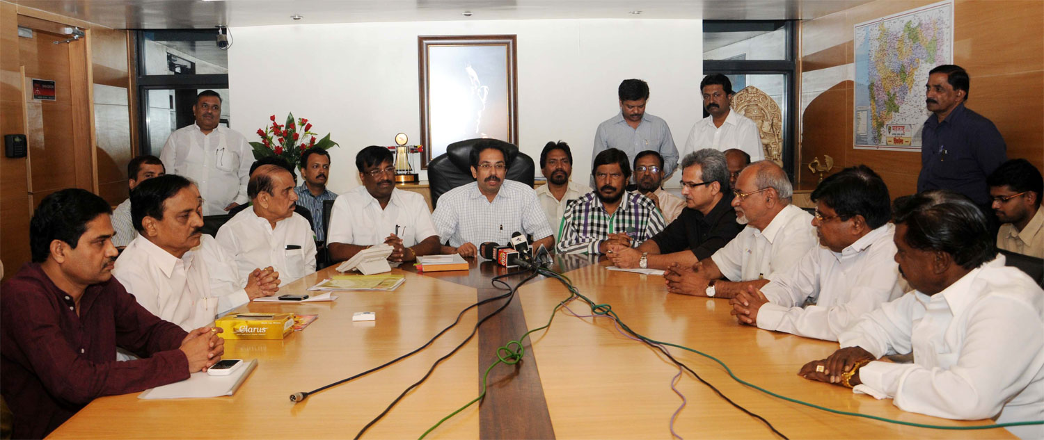 SHIVSENA-BJP-RPI MEETING AT SENA BHAVAN.