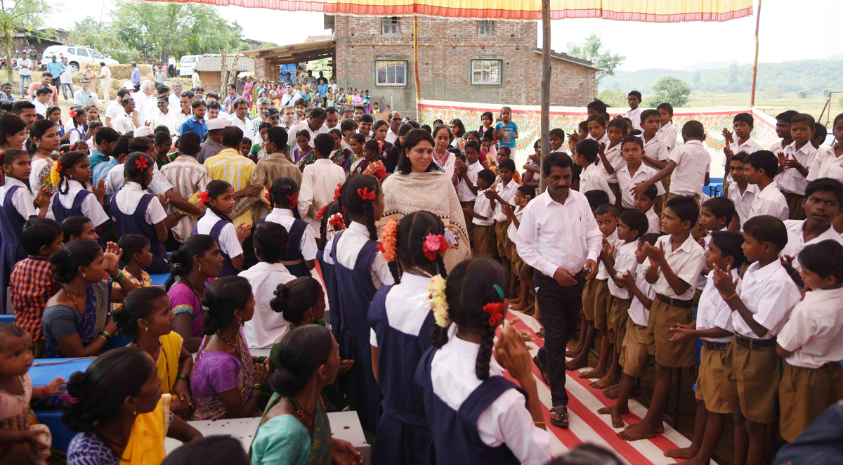 Nargis Dutt Memorial Charitable Trust  Ex.MP Priya Dutt in Tribal Village Borichapada Sonavegaon Palghar Dist.