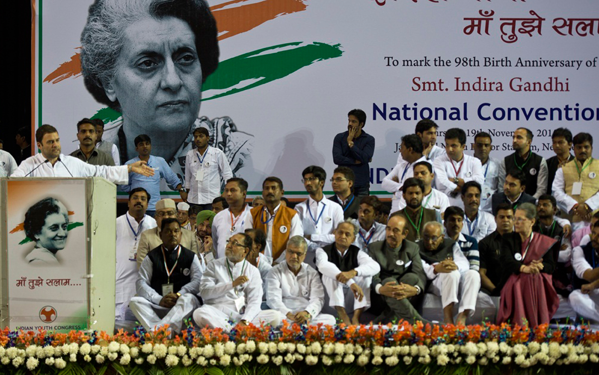 Congress Vice President Rahul Gandhi at IYC Convention in JLN Stadium, New Delhi.