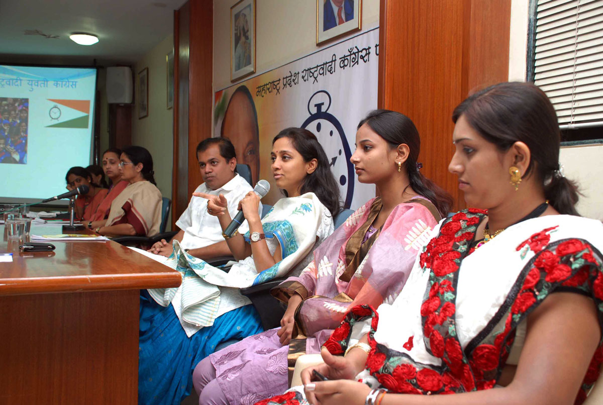 M.P.SUPRIYA SULE AT RASHTRAVADI BHAVAN.