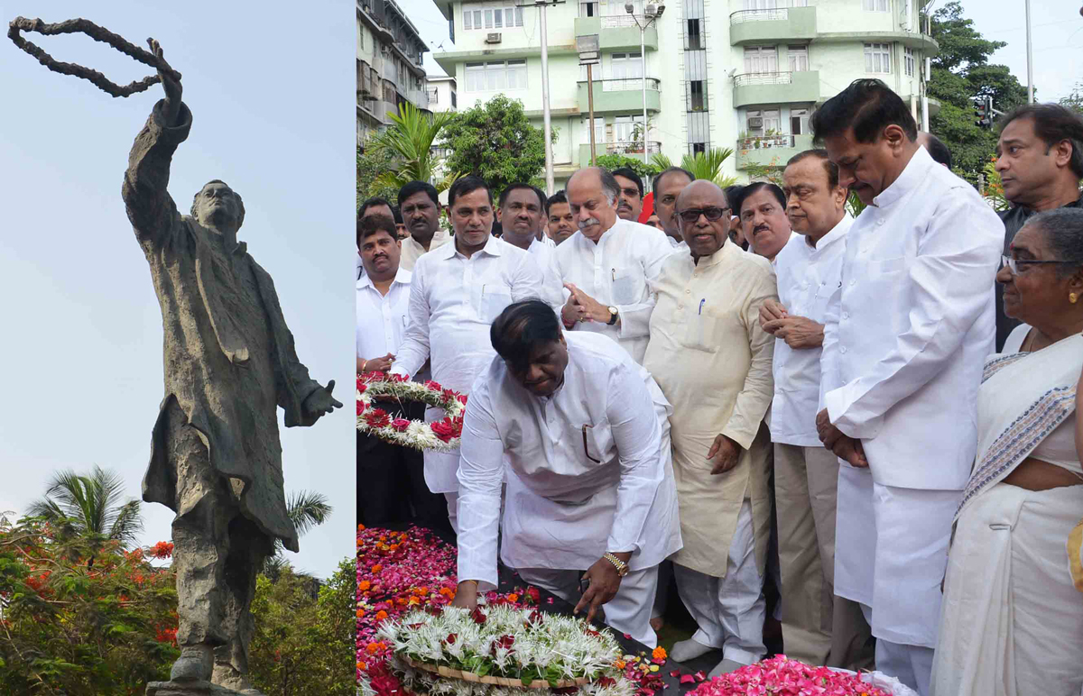 MUMBAI CONGRESS PAYING TRIBUTE TO LATE PRIME MINISTER RAJIV GANDHI ON HIS DEATH ANNIVERSARY AT COOPERAGE MAIDAN.