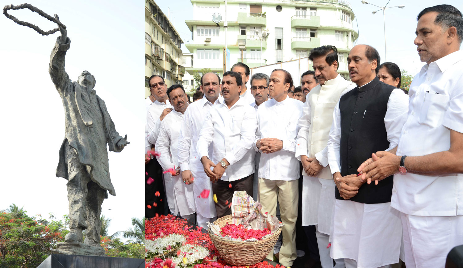 ON THE OCCASION OF 20TH DEATH ANNIVERSARY OF BHARATRATNA LATE PRIME MINISTER RAJIV GANDHI AT MUMBAI.