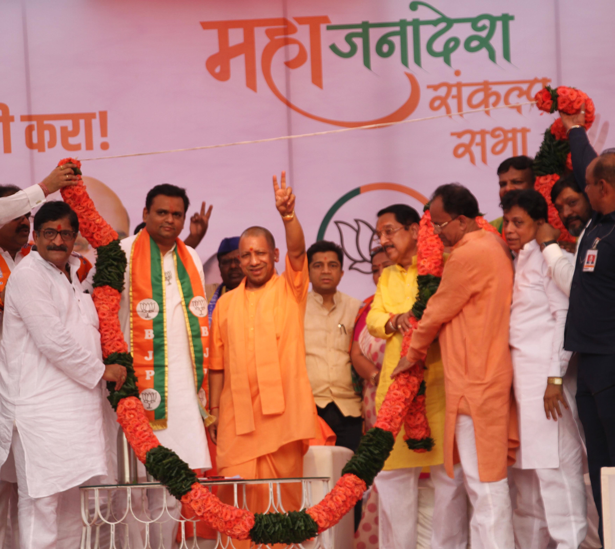 BJP Leader Yogi Adityanath in Campaign Rally at Kalbadevi.