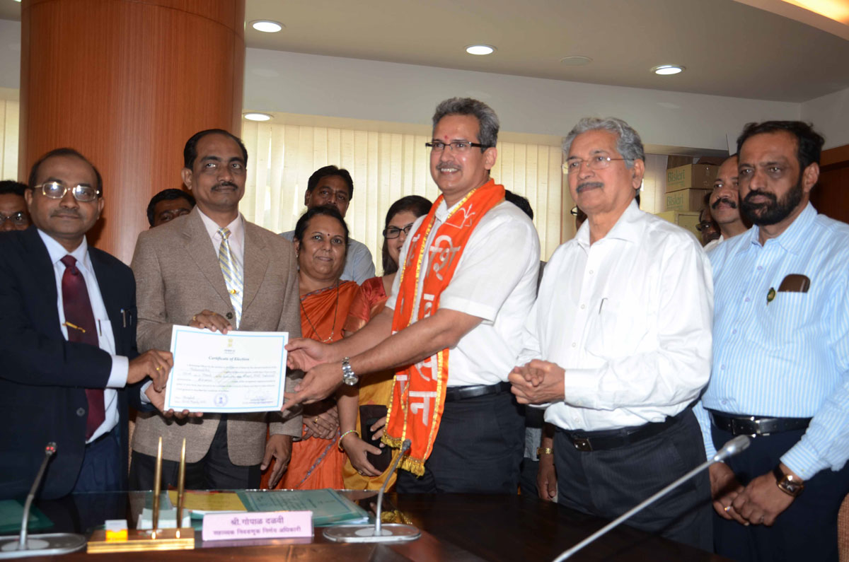 SHIV SENA RAJYA SABHA WINNER CANDIDATE AT VIDHAN BHAVAN.