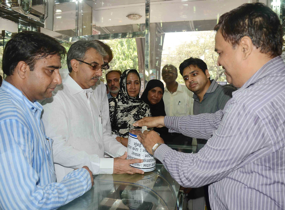 MLA Amin Patel withTeam Appeal's to Help Nepal Earthquake Victims.