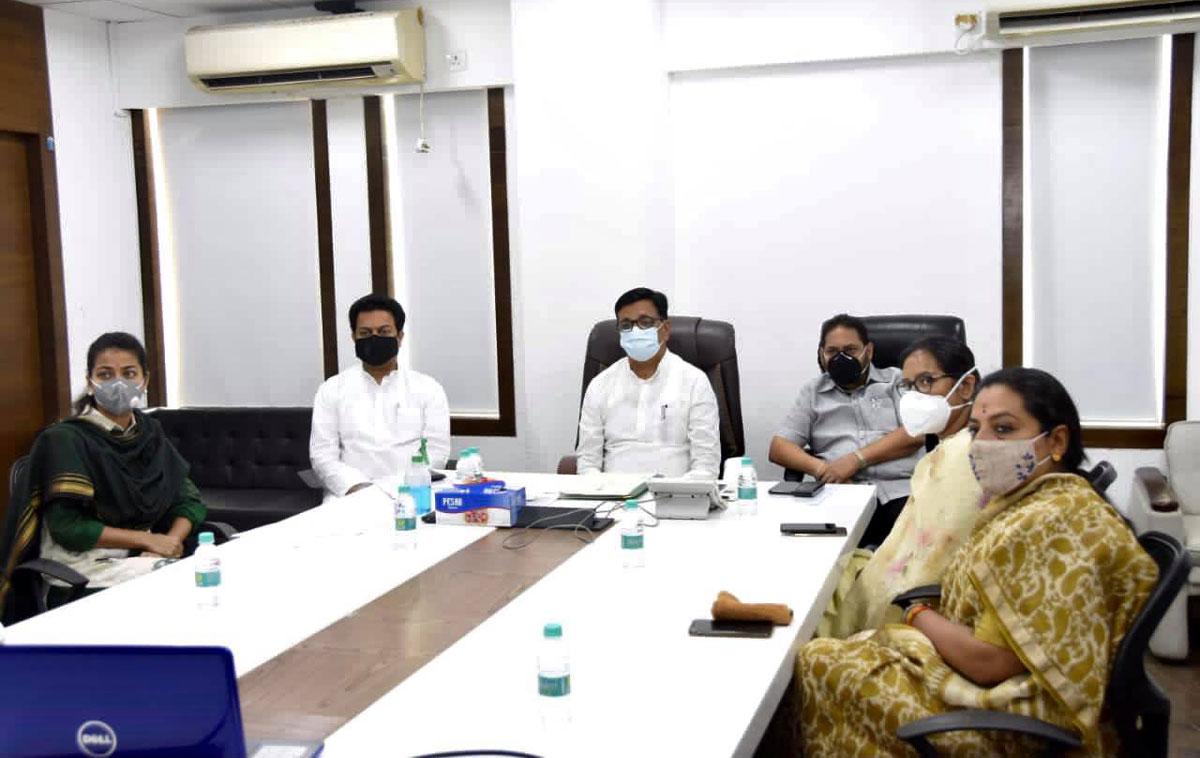 Congress Ministers During Meeting at Mantralaya Mumbai.
