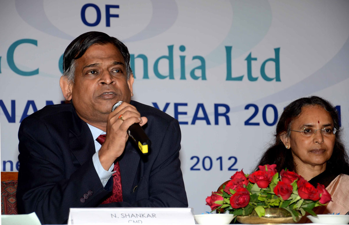 PRESS CONFRENCE TO ANNOUNCE THE PERFORMANCE OF ECGC OF INDIA LTD.FINANCIAL YEAR 2011-12 AT TRIDENT HOTEL .