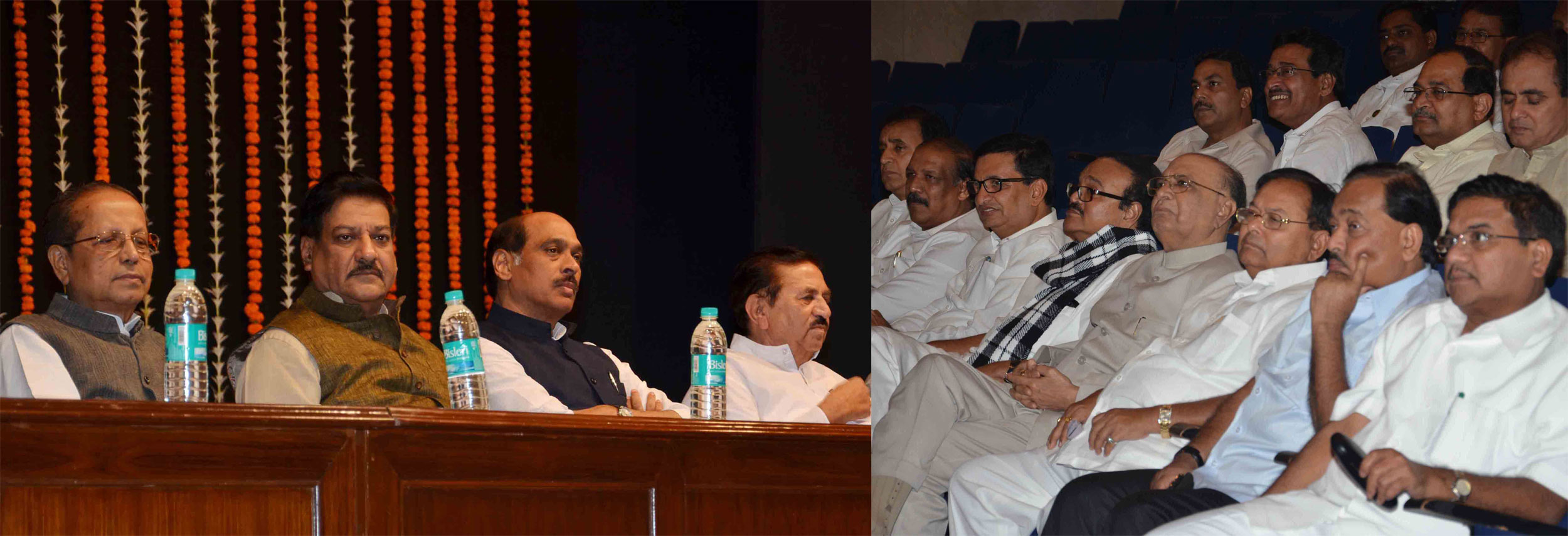 EX.MINISTER OF ASSAM & ELECTION OBSERVER MAHARASHTRA SHRI.VISHNU PRASAD,CHIEF MINISTER OF MAHARASHTRA PRITHVIRAJ CHAVAN AT Y B CHAVAN.