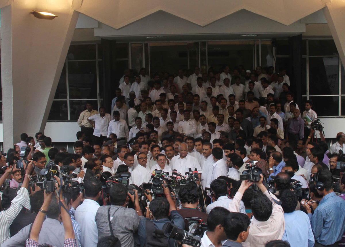 NCP PARTY CHAIRPERSON & CENTRAL MINISTER SHARADCHANDRAJI PAWAR AT VIDHAN BHAVAN.