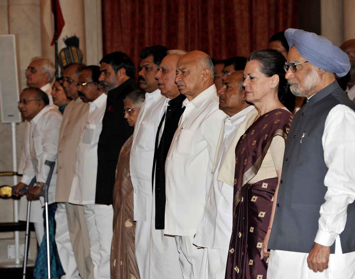 NEWLY APPOINTED UNION MINISTER'S & UNION MINISTER'S FOR STATE'S DURING SWEARING CEREMONY AT NEW DELHI.