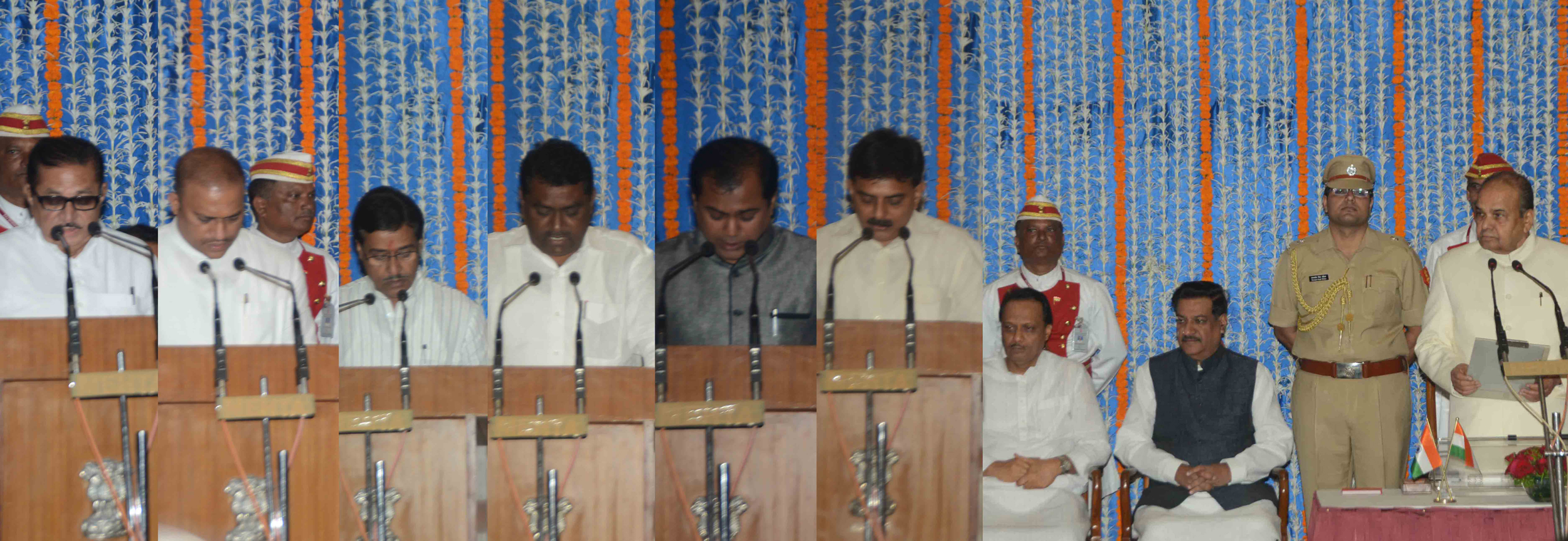SWEARING CEREMONY OF NEWLY APPOINTED MINISTER'S AT RAJ BHAVAN.