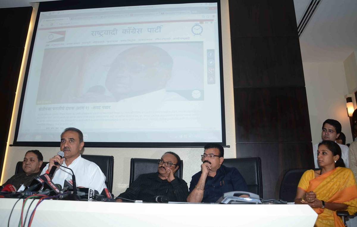 LAUNCH OF NATIONALIST CONGRESS PARTY 'S DIGITAL,SOCIAL MEDIA & MOBILE INITIATIVE AT NCP BHAVAN.