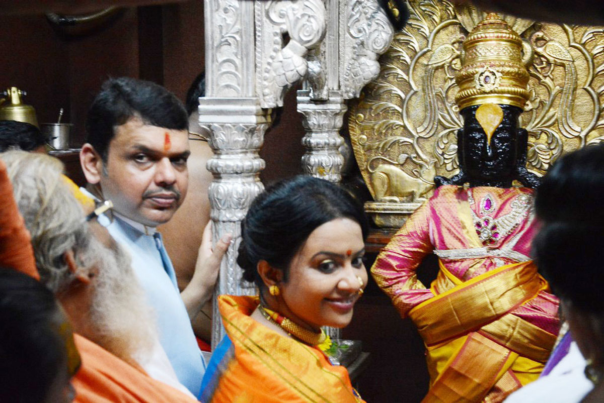 Chief Minister Devendra Fadnavis & Smt.Amruta Fadnavis for Blessing of Pandurang at Pandharpur on occasion of Ashadi Ekadashi.