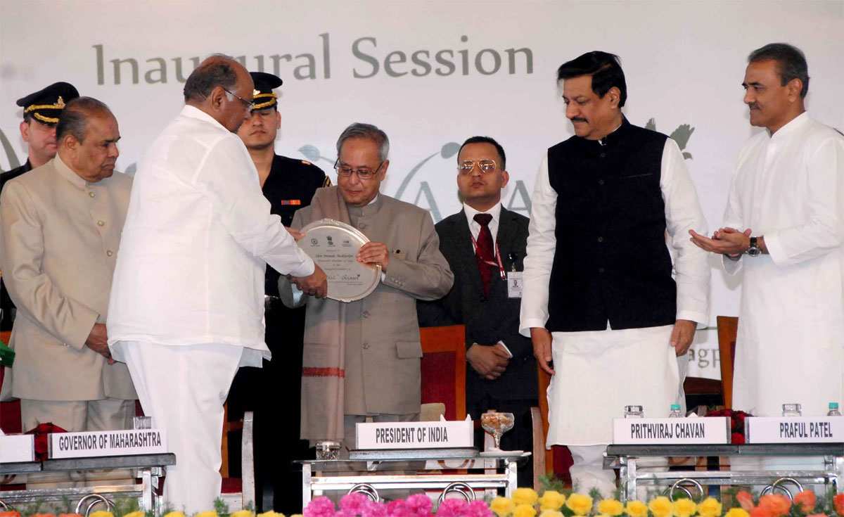 President Of India Pranab Mukherjee at Nagpur to inaugurate "Krishi Vasant" Exhibition.