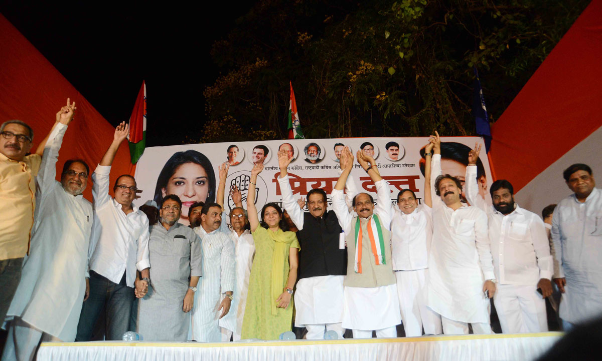 Congress / NCP / PRP (Kawade) / Republican Party of India (Democratic) Alliance Candidate Priya Dutt from Mumbai North Central Parliamentary Constituency Central Office Inaugurated by Chief Minister Prithviraj Chavan at CST Road Kalina.