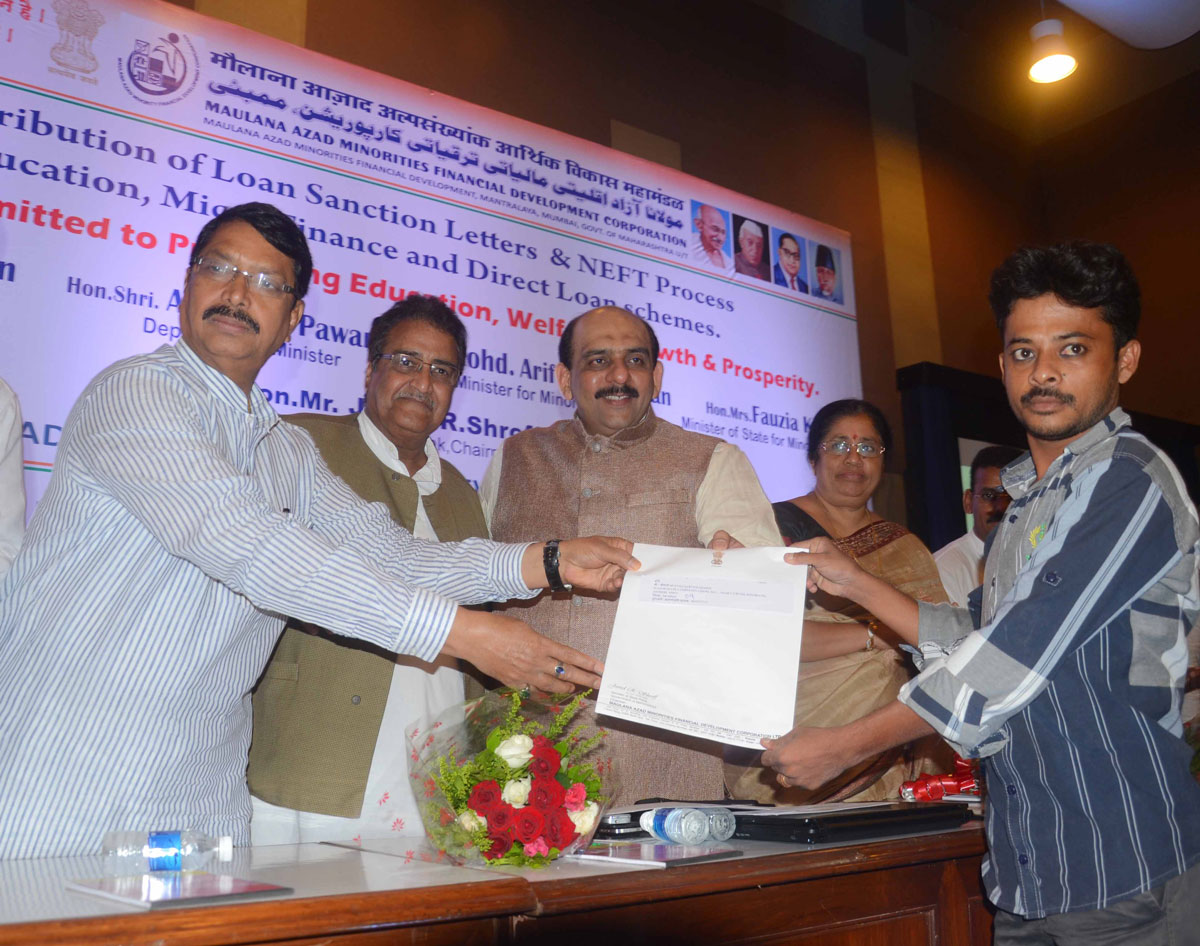Maulana Azad Chairman Mos Rank Hon.Javed Shroff at Y.B.Chavan.