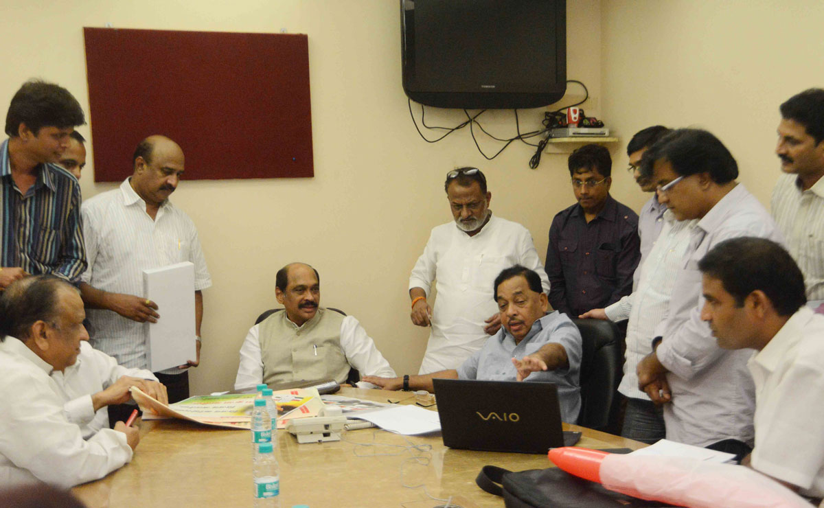 Congress Leader's During Maharashtra Assembly Election 2014 Campaign Committee Meeting at Gandhi Bhavan Nariman Point.