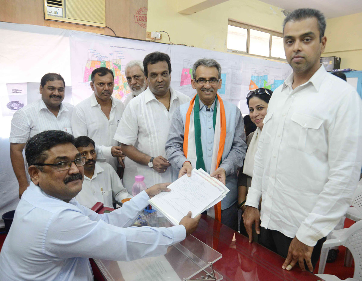 Mumbadevi Assembly Congress Party Candidate Amin Patel  Filed Nomination Form.