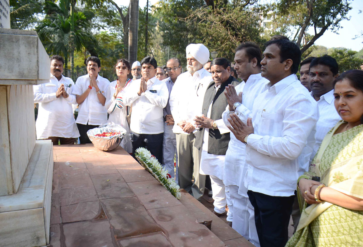 Mumbai Congress Celebrates 129th Year of Indian National Congress Foundation Day at Tejpal Hall Mumbai.