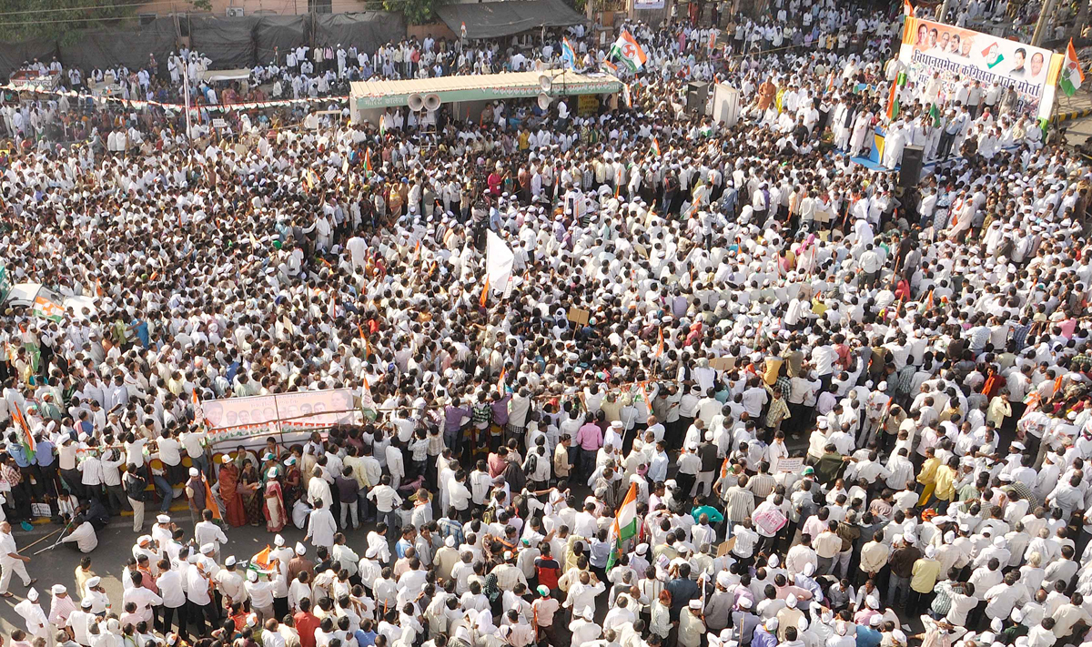 Maharashtra state Congress Org"Dhadak Morcha"at Diksha Bhoomi to Vidhan Bhavan Nagpur.