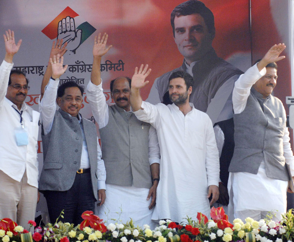 All India Congress Committee Vice President & MP.Rahul Gandhi in Public Rally at Bhiwandi.