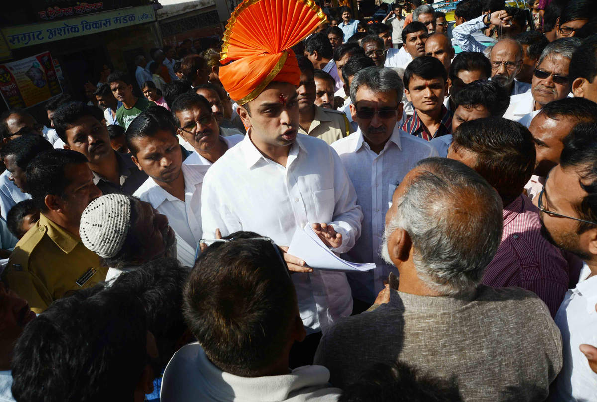 UNION MINISTER OF STATE & MP.MILIND DEORA IN SOUTH MUMBAI AT SEWREE.