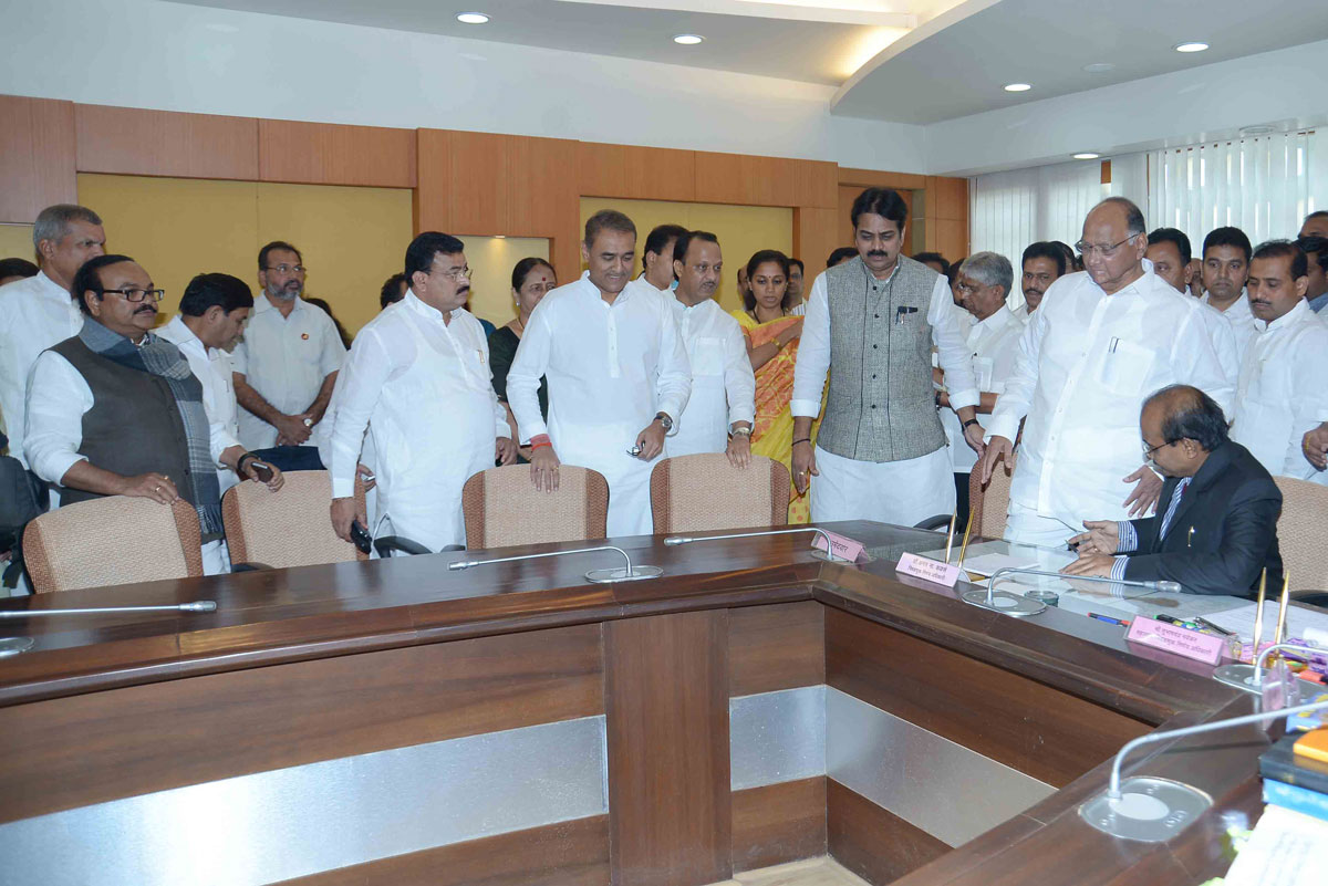 NCP Chief Sharad Pawar & Adv.Majid Memon Filled Nomination Forms for Rajya Sabha at Vidhan Bhavan Mumbai.