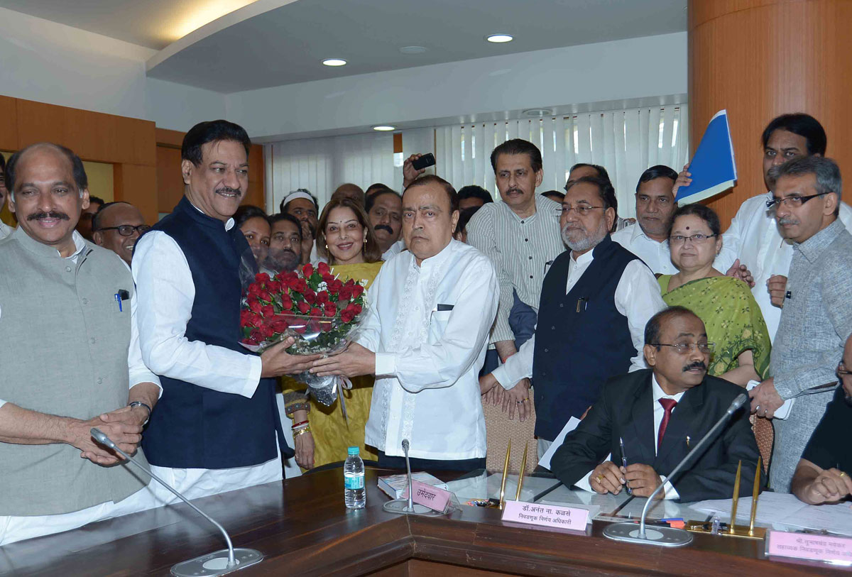 Senior Congress Leader's Murli Deora & Husain Dalvai Filled Rajya Sabha (MP) Nomination Forms at Vidhan Bhavan.