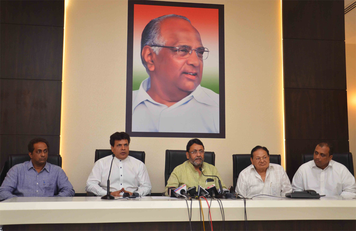 NCP National Spokesperson & MLA Nawab Malik Press Conference at NCP Bhavan Nariman Point.
