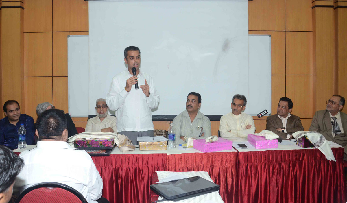 Union Minister Of State & South Mumbai MP Milind Deora at Hotel Balwas Mumbai Central.