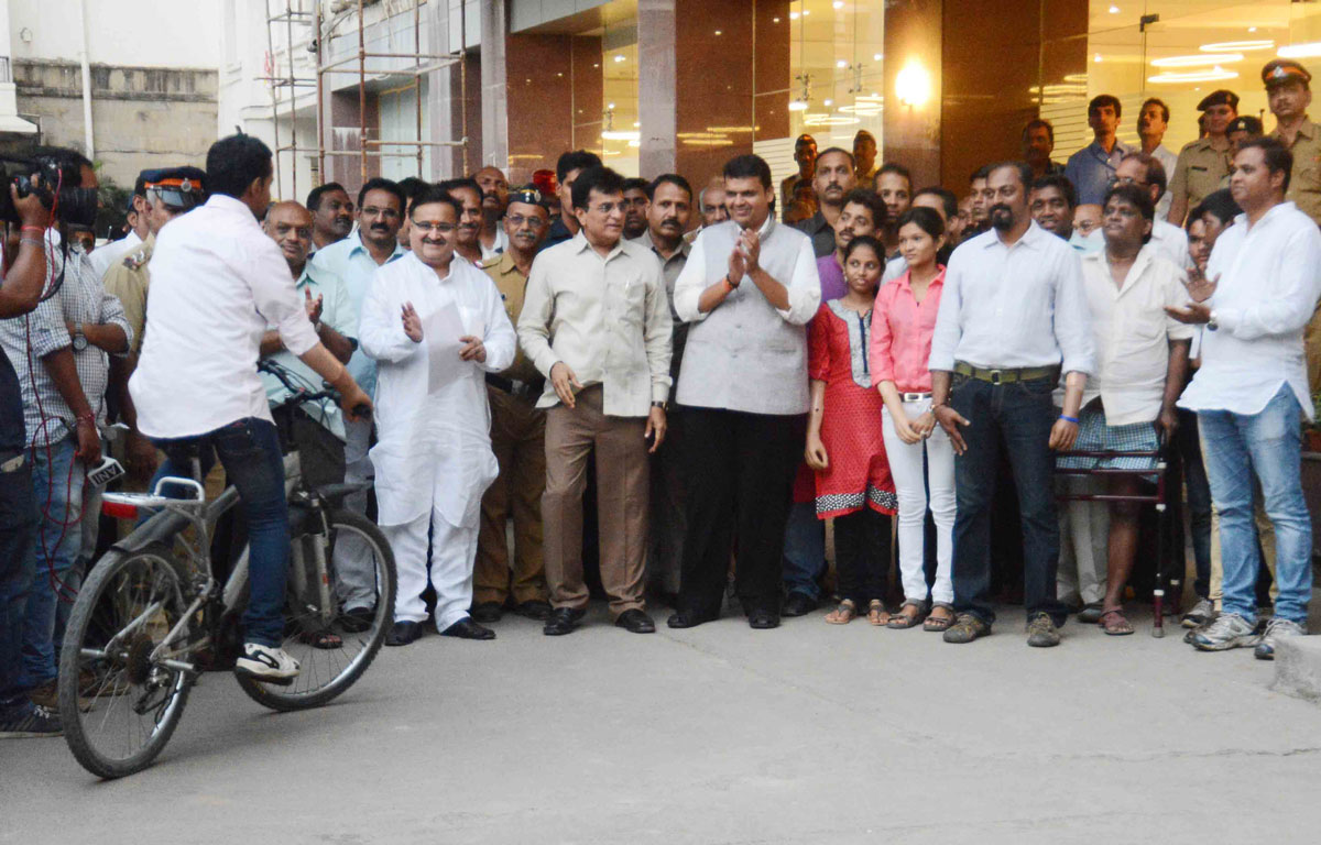 Chief Minister Devendra Fadnavis & MP.Kirit Somaiya at Mantaralaya.